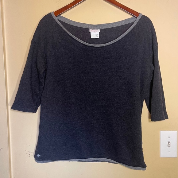 Lacoste Tops - Dark Gray Sleeve Top